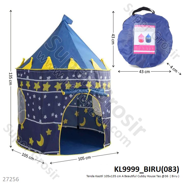 Tenda Kastil 100x130 cm A Beautiful Cubby House Castle Tent H-801 / KL9999 Tas @36