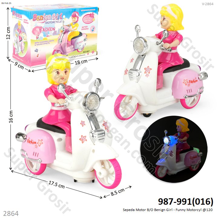 Sepeda Motor B/O Benign Girl - Funny Motorcyl @120