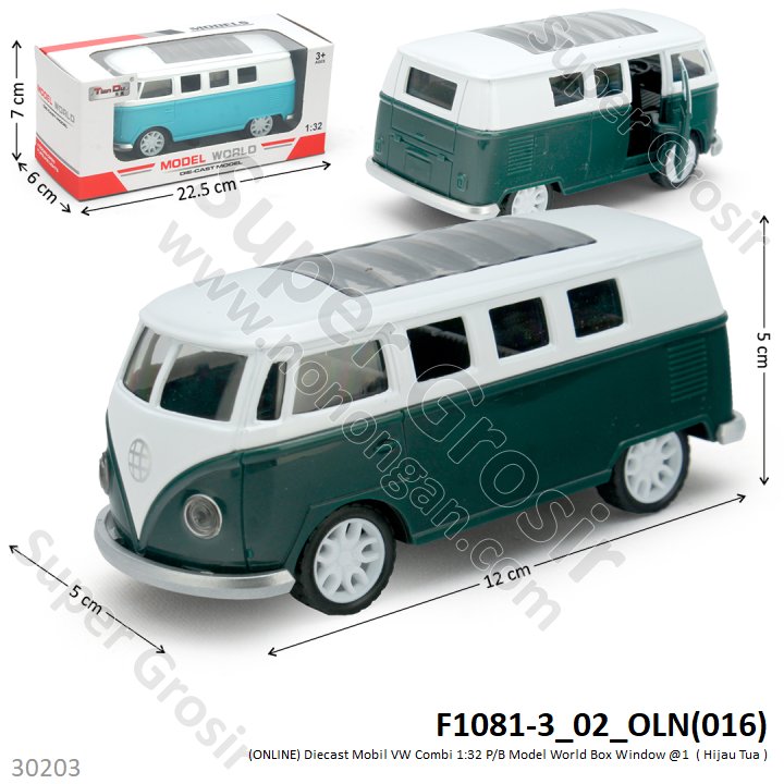 Diecast VW Combi 1:32 P/B Model World Box Window @144