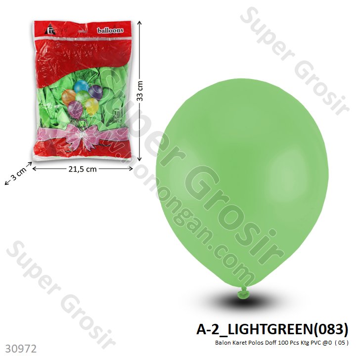 Balon Karet Polos Doff 100 Pcs Shuaian Balloons Ktg PVC @200