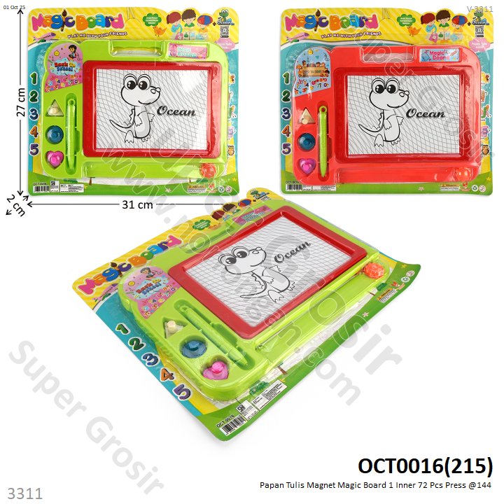 Papan Tulis Magnet Magic Board 1 Inner 72 Pcs Press @144