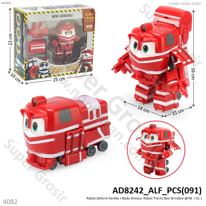 Robot Deform Robot Trains + Acc 3 Karakter Box Window @48