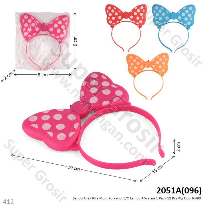 Bando Anak B/O Lampu 1 Pack 12 Pcs Ktg Opp