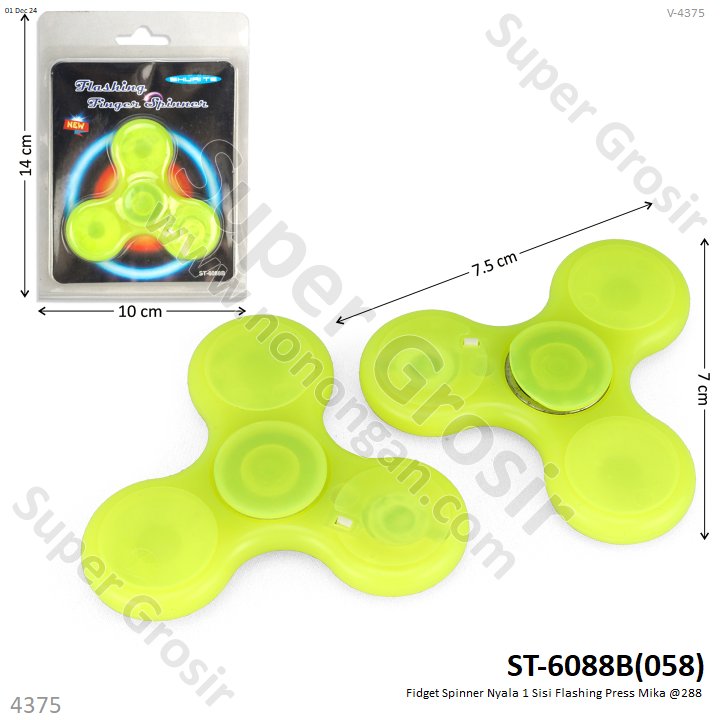 Fidget Spinner Nyala 1 Sisi Flashing Press Mika @288