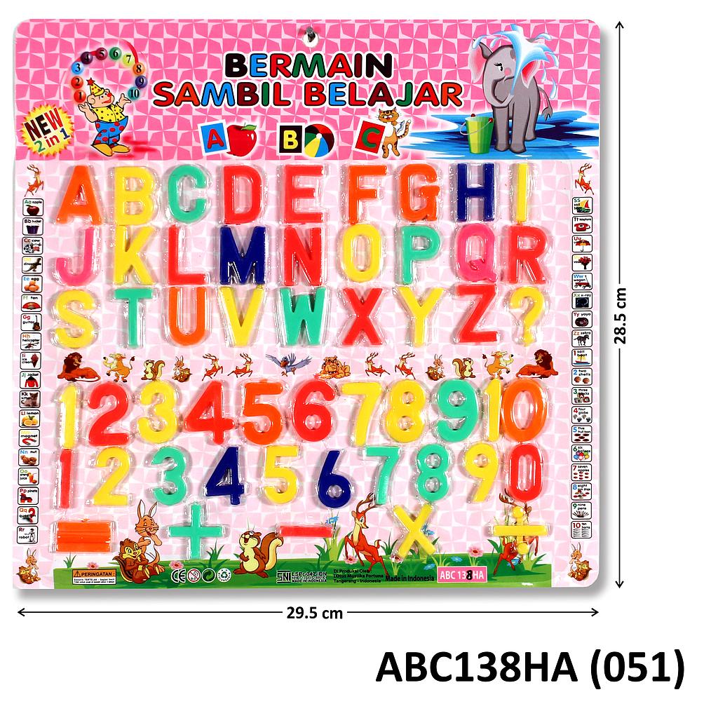 Block Angka &amp; Huruf Bermain Sambil Belajar 1 Inner 144 Pcs Press @288