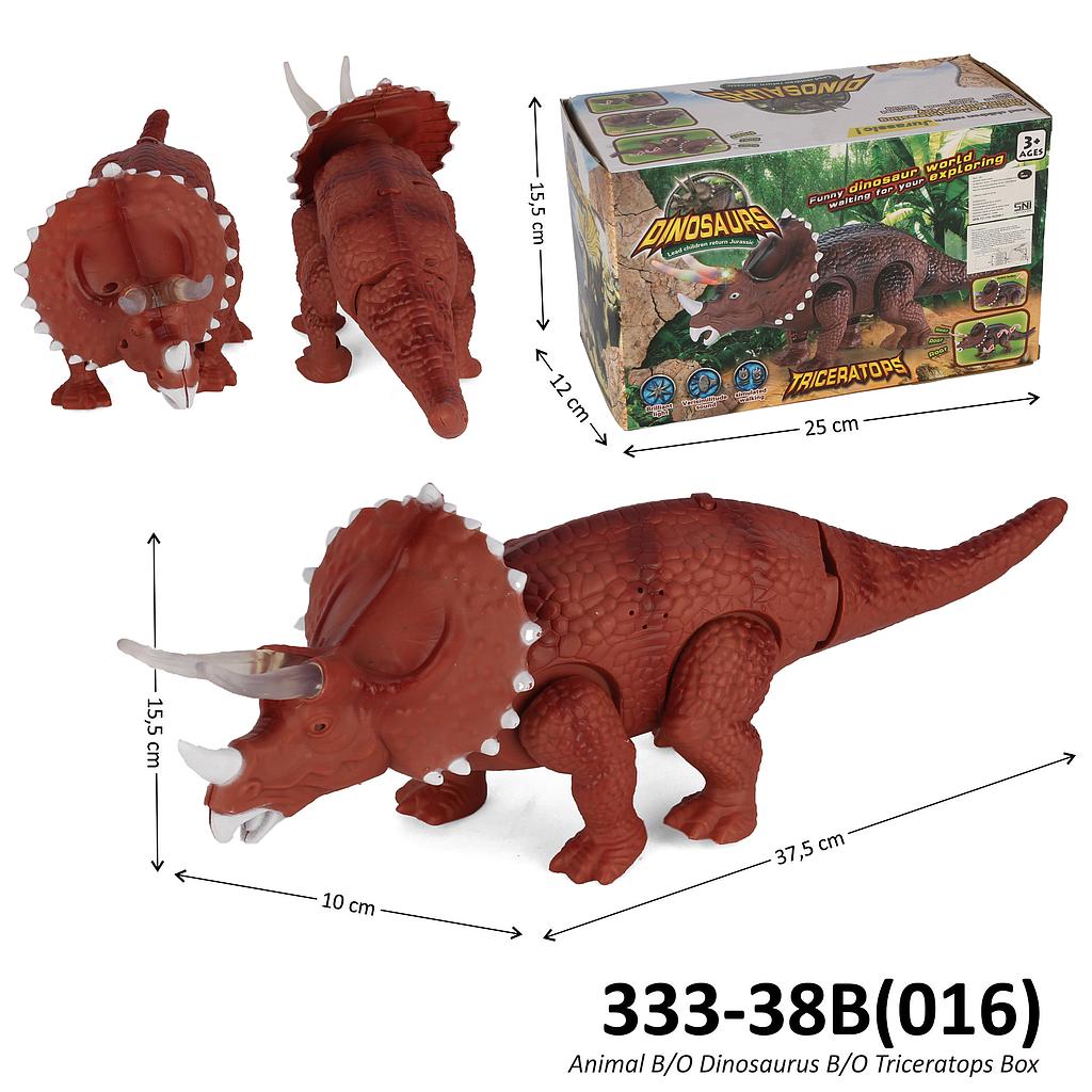 Dinosaurus Triceratops B/O Jalan Suara Lampu Dinosaurs Box @48