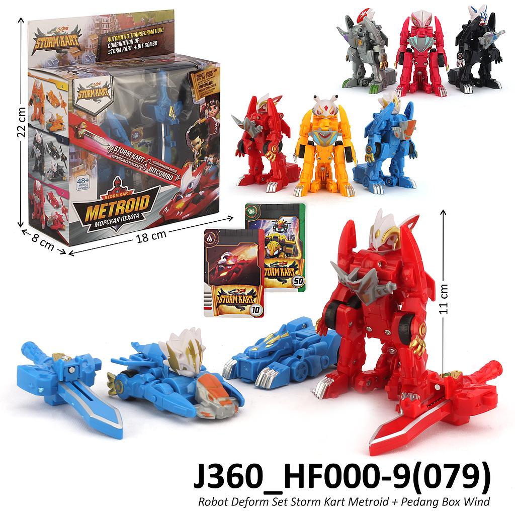 Robot Deform Monkart + Acc Storm Kart Metroid HF000-9 6 Model Box Window @120