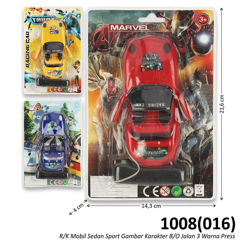 R/C Kabel Mobil Sedan Sport Karakter B/O Jalan 3 Warna Press @240