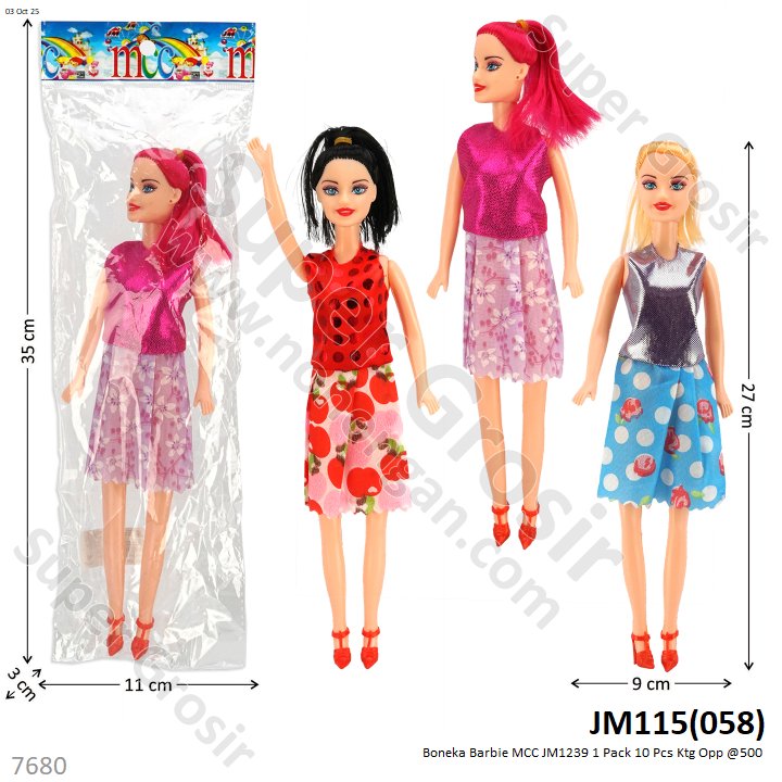 Boneka Barbie MCC JM1239 1 Pack 10 Pcs Ktg Opp @500