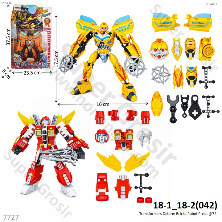 Transformers Deform Bricks Robot Press @72
