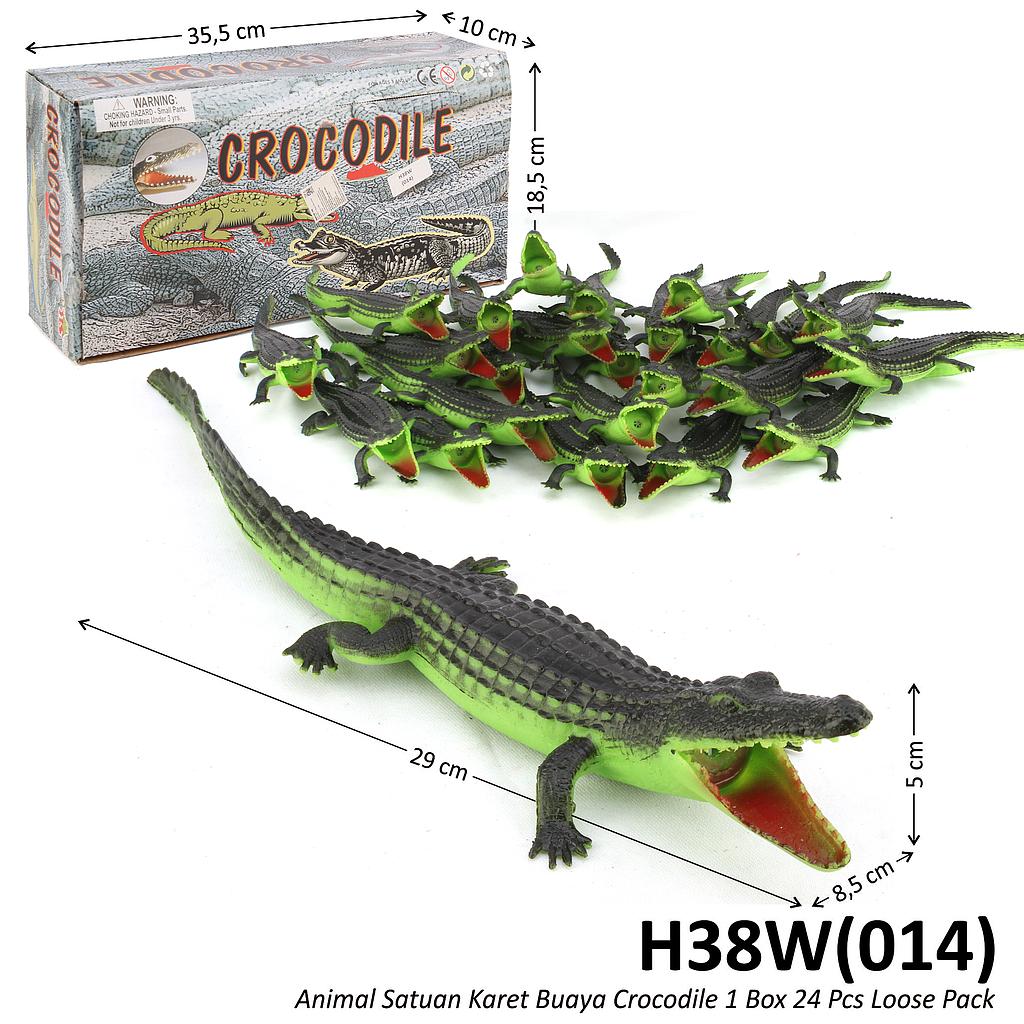 Hewan Karet Buaya 30 cm Crocodile 1 Box 24 Pcs Loose Pack @240