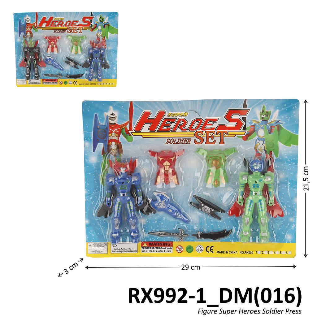 Action Figure Robot Set 2 Pcs Armor Senjata dan Acc Super Heroes Soldier Set Press @288