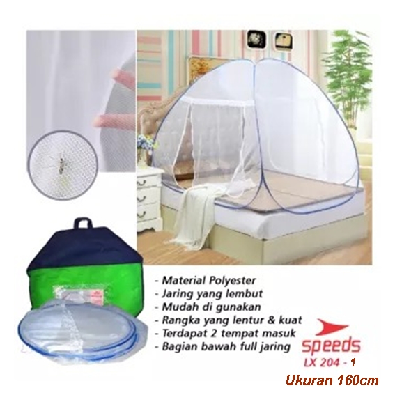 Kelambu Lipat Net 160x200x140cm LX-204-1 Tas @30
