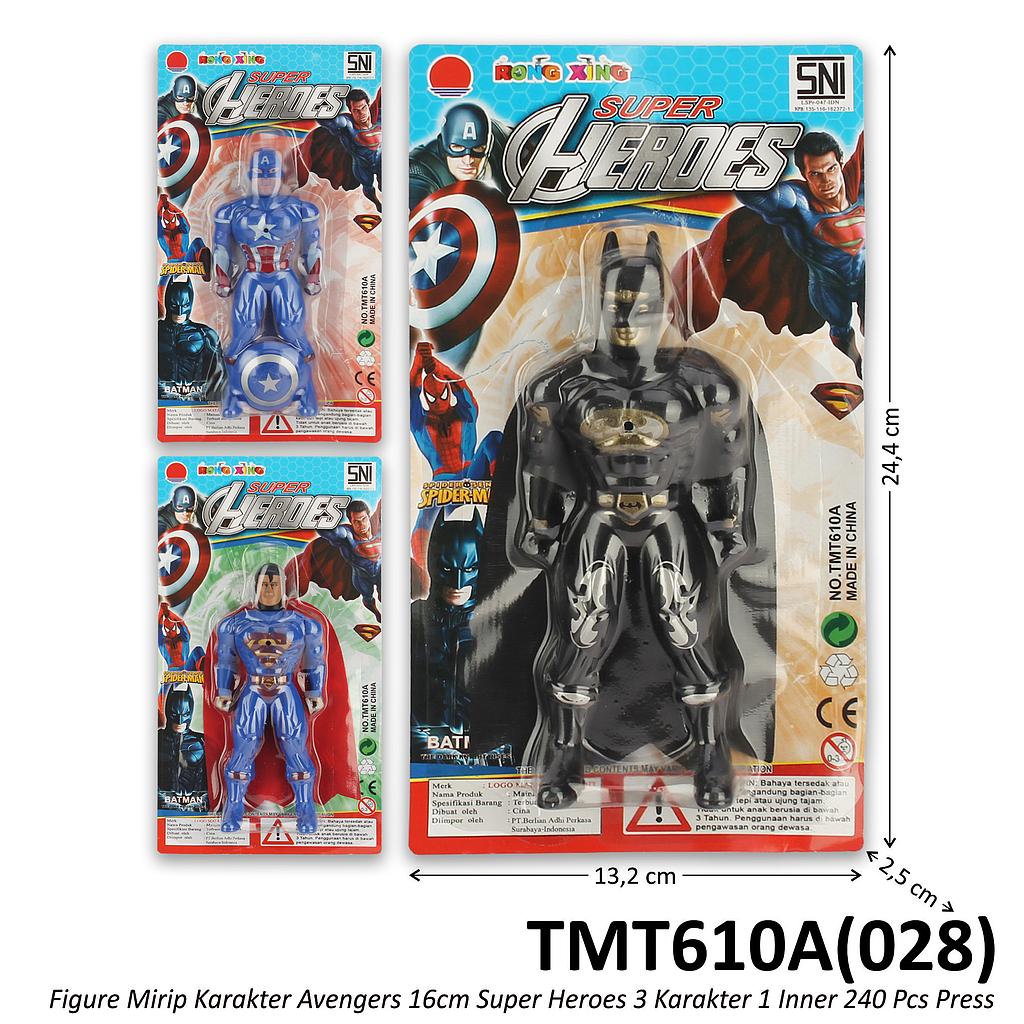 Action Figure Super Hero 16 cm Super Heroes 3 Karakter 1 Inner 240 Pcs Press @480