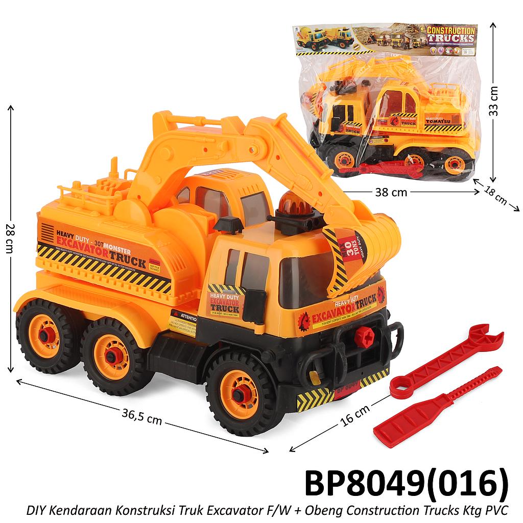 Truk Excavator Tronton 37 cm F/W DIY + Obeng Construction Trucks 1 Inner 12 Pcs Ktg PVC @24