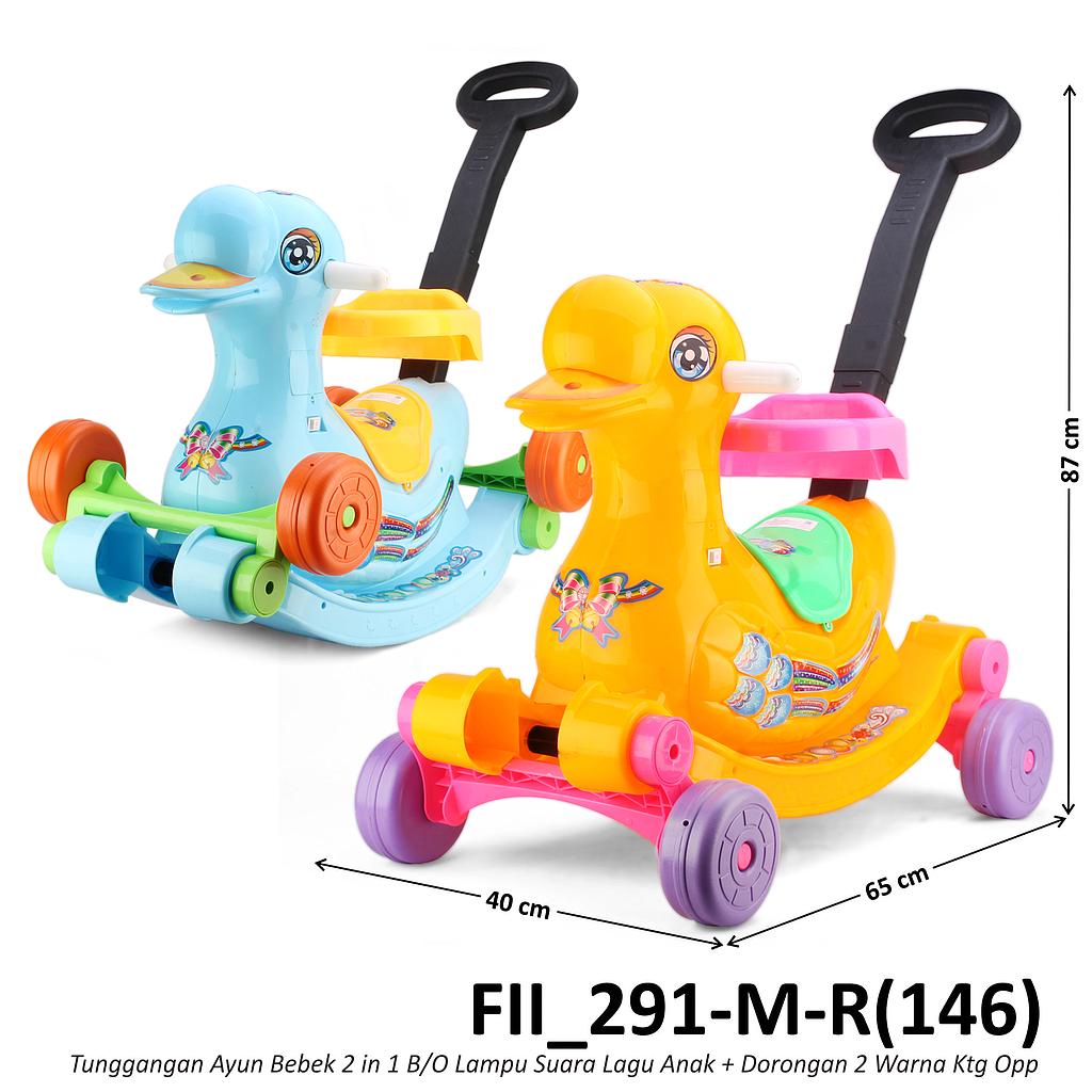 Tunggangan Ayun Bebek 2 In 1 B/O Musik Lampu Ktg Opp @4