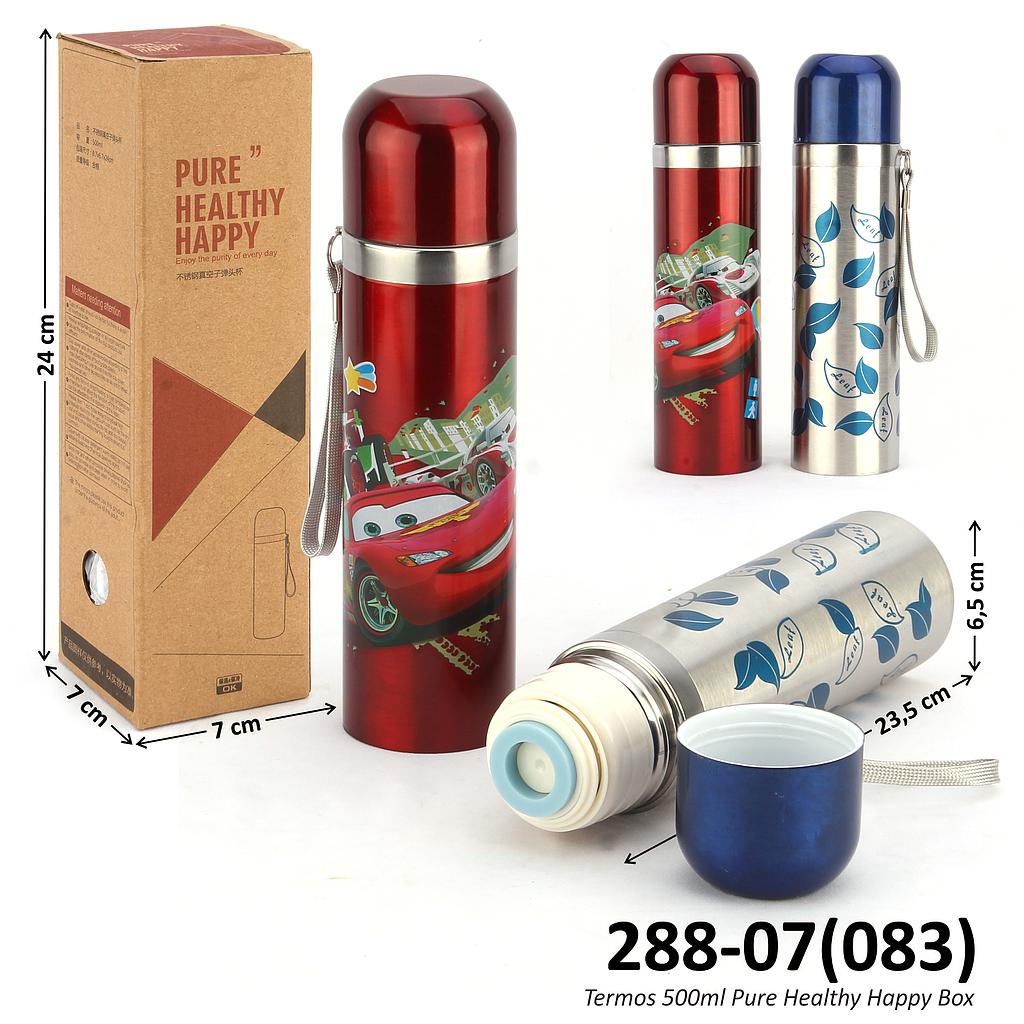 Termos 500 ml Pure Healthy Happy 2 Motif Box @50