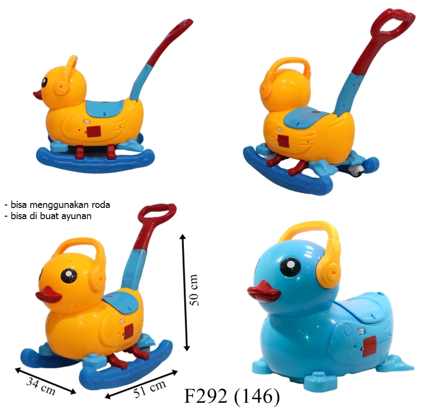 Tunggangan Dorong 2 In 1 Jungkat Jungkit Bebek B/O Box @1