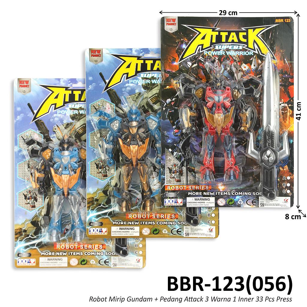 Robot Gundam Set Pedang Attack 3 Warna 1 Inner 33 Pcs Press @66