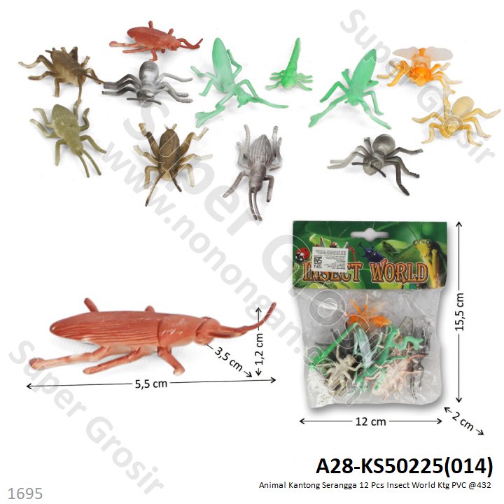 Hewan Serangga 12 Pcs Insect World Ktg @432