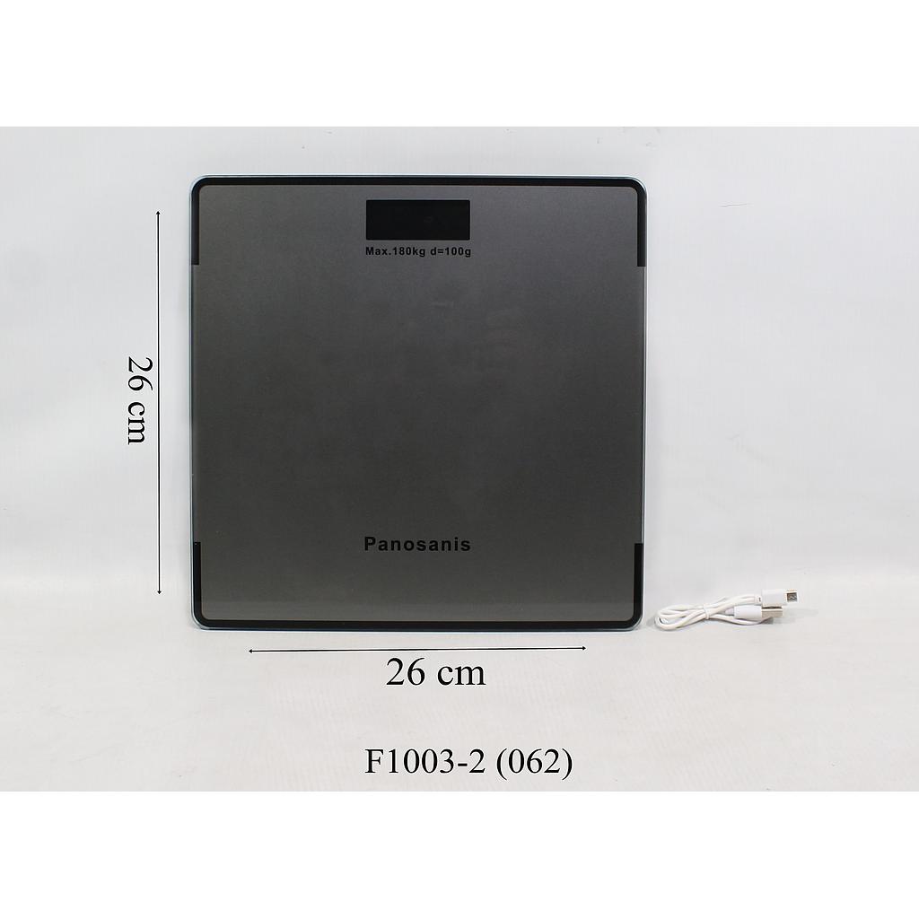 Timbangan Badan Digital Kaca Abu Charge + Kabel Charge Lampu Panosanis Box @20