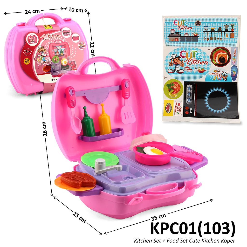 Kitchen Set Koper + Food Set Cook Fun Koper @48
