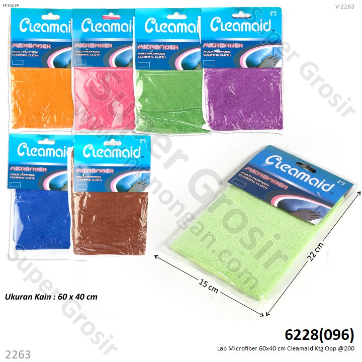 Lap Microfiber 60x40 cm Cleamaid Ktg Opp @200