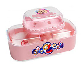 Tempat Bedak Segi+Tempat Sabun Press @12
