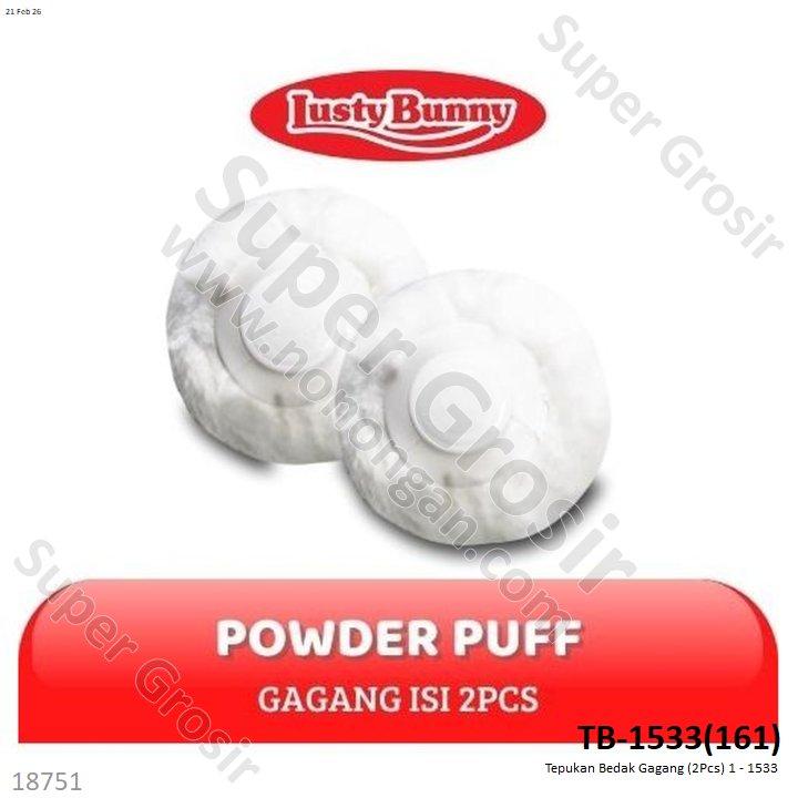 Tepukan Bedak Gagang (2Pcs) 1 - 1533