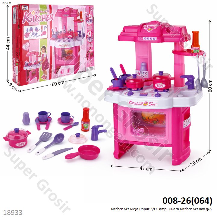 Kitchen Set Meja Dapur B/O Suara Lampu Kitchen Box @8