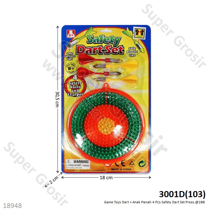 Game Toys Dart Set Anak Panah 4 Pcs Safety Dart Set Press @288