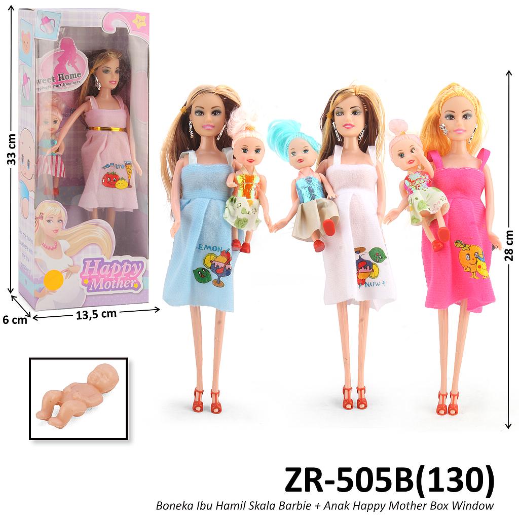 Boneka Barbie Hamil dan Anak Happy Mother 4 Warna Box Window @134