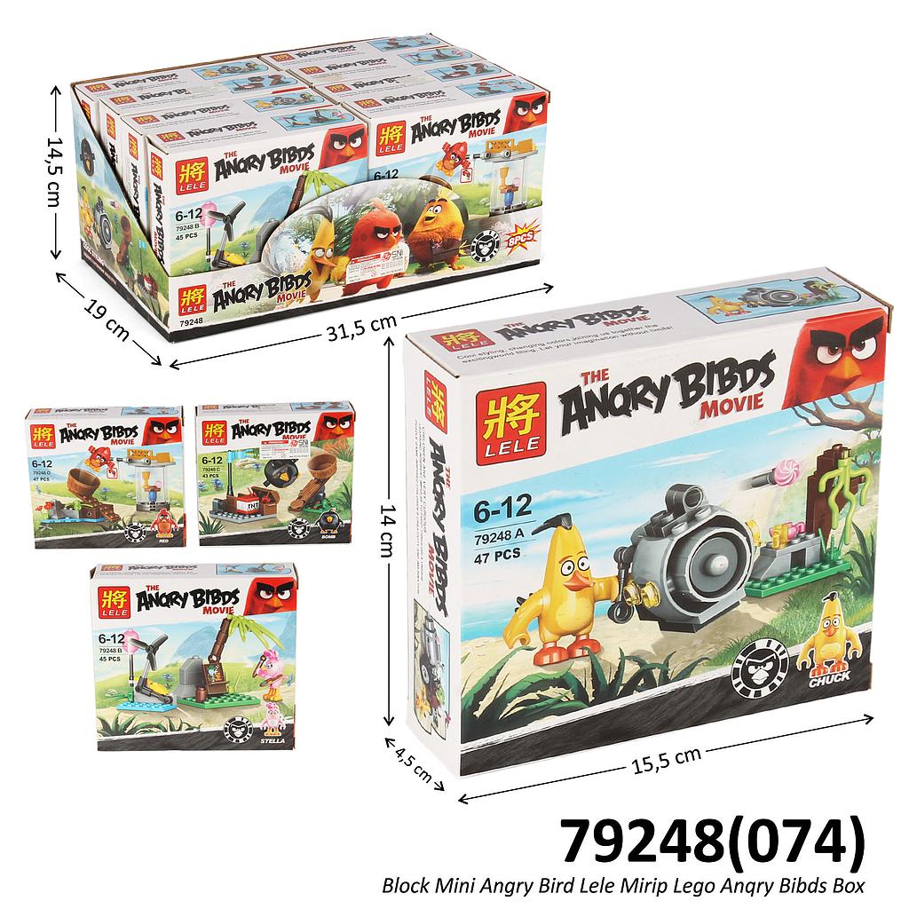 Mini Block Angry Bird Set Lele Anqry Bibds 4 Karakter 1 Box 8 Pcs Box @160