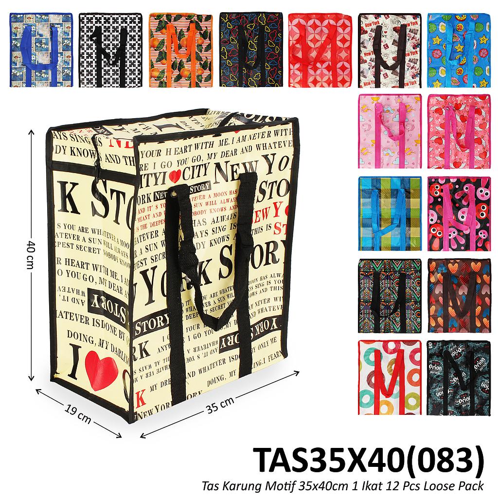 Tas Laundry Motif 35x40 cm 1 Ikat 12 Pcs Loose Pack @240