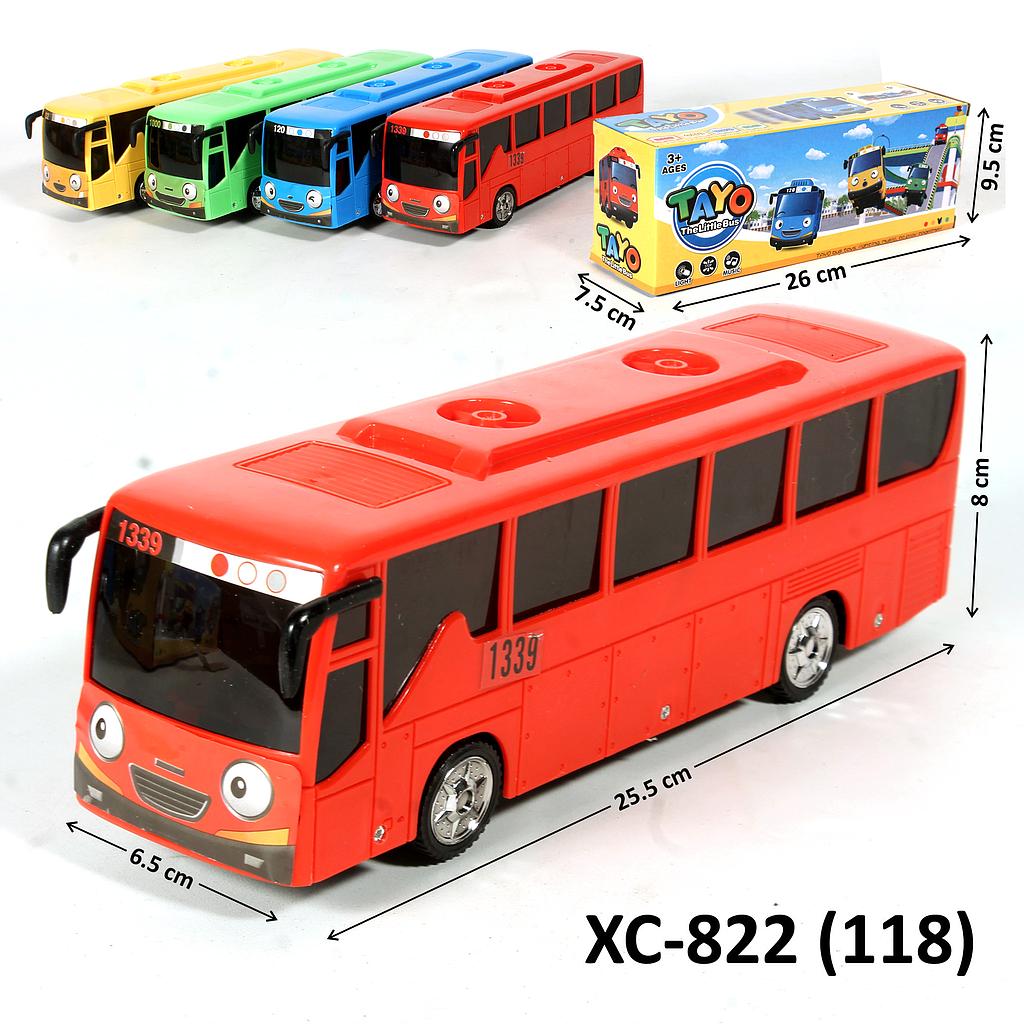 Bus Tayo B/O Jalan Musik Lampu 1 Set 4 Warna Box @96