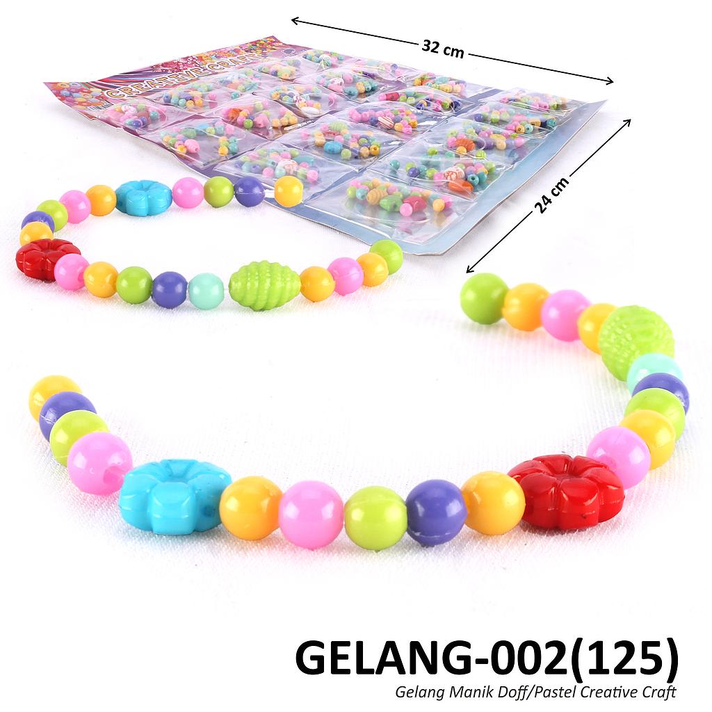 Meronce Gelang Manik Doff/Pastel 1 Lembar 20 Pcs Creative Craft Pack (Per Lembar) @200
