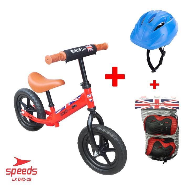 Tunggangan Sepeda Balance Merah Set Helm dan Deker Box @1