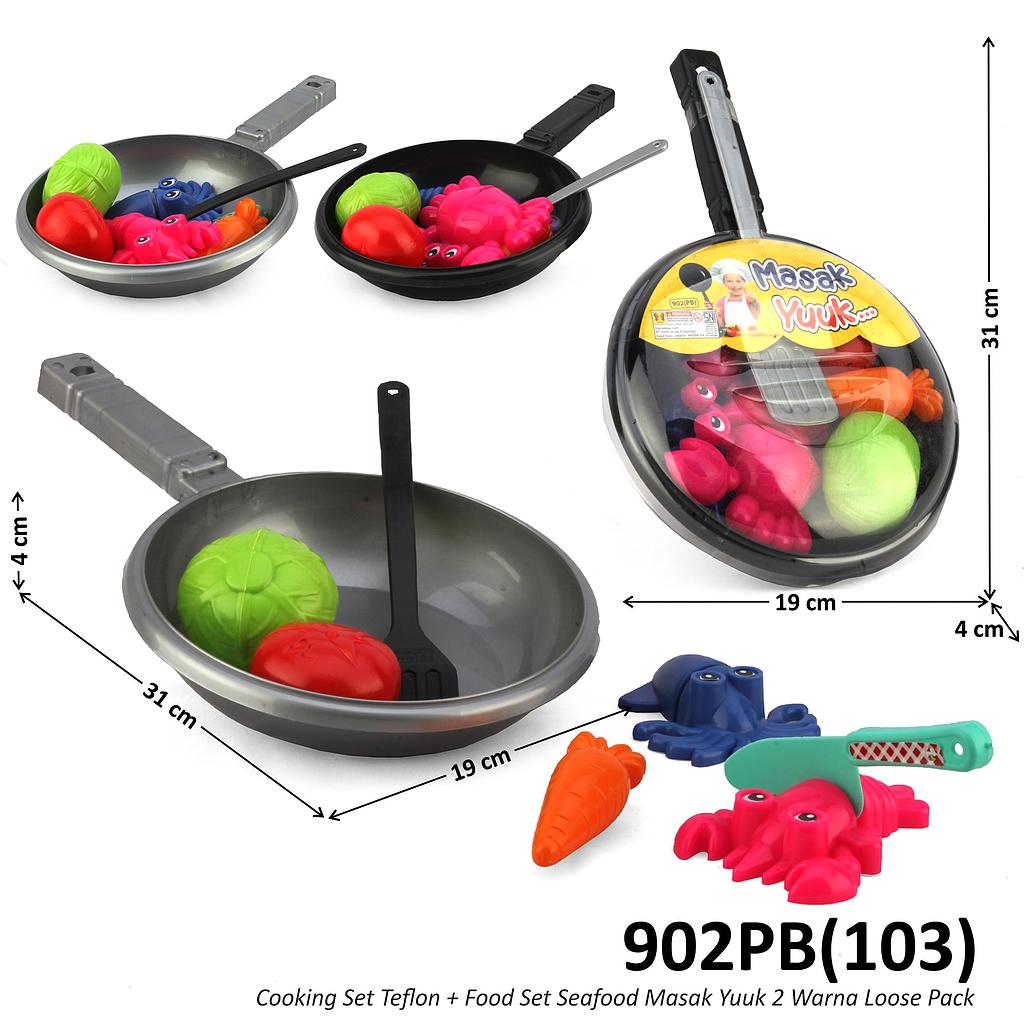 Cooking Set Teflon Set Seafood Potong Masak Yuuk Press Mika @60