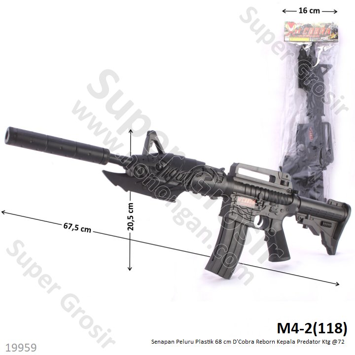 Senapan 68 cm D'Cobra Reborn Kepala Predator 1 Inner 36 Pcs Ktg PVC @72