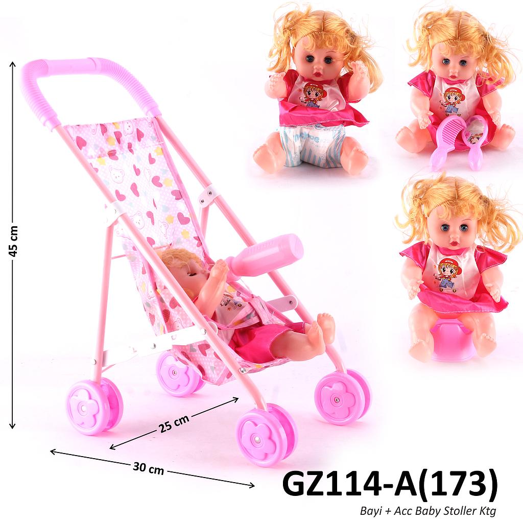 Dorongan Bayi + Boneka Bayi + Acc Baby Stroller Ktg @48