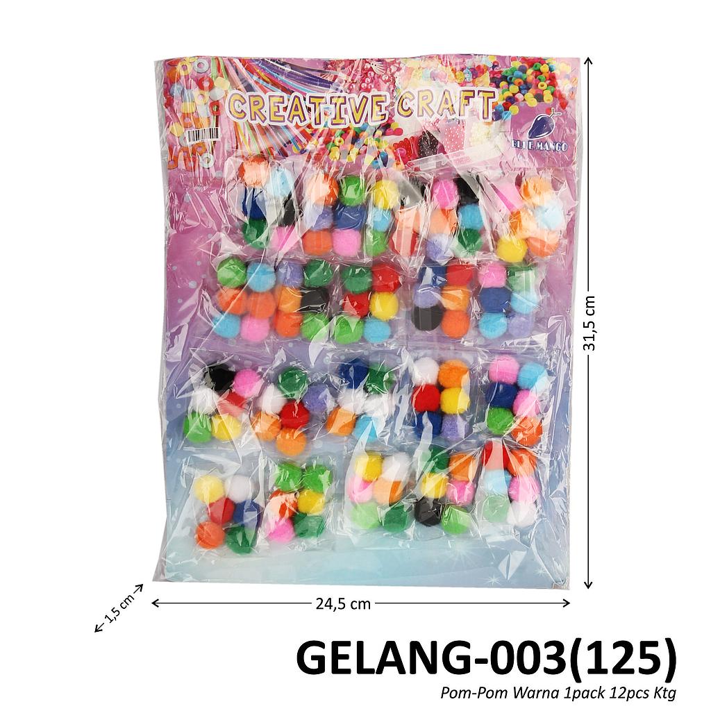 Pom-Pom Warna 1 Pack 12 Pcs Ktg @200
