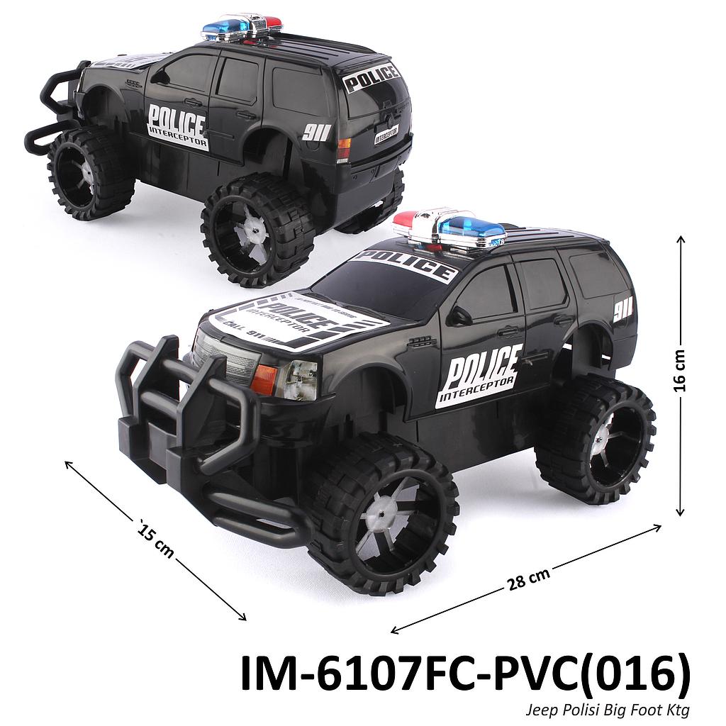 Mobil Jeep Polisi 28 cm F/C Big Foot Police 1 Inner 12 Pcs Ktg PVC @24