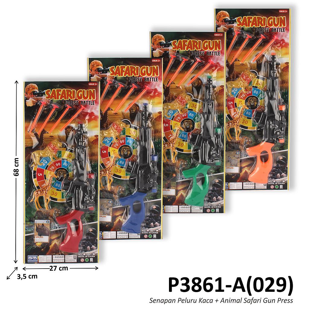 Senapan Peluru Kaca + Animal 2 Pcs + Target Safari Gun Press @68
