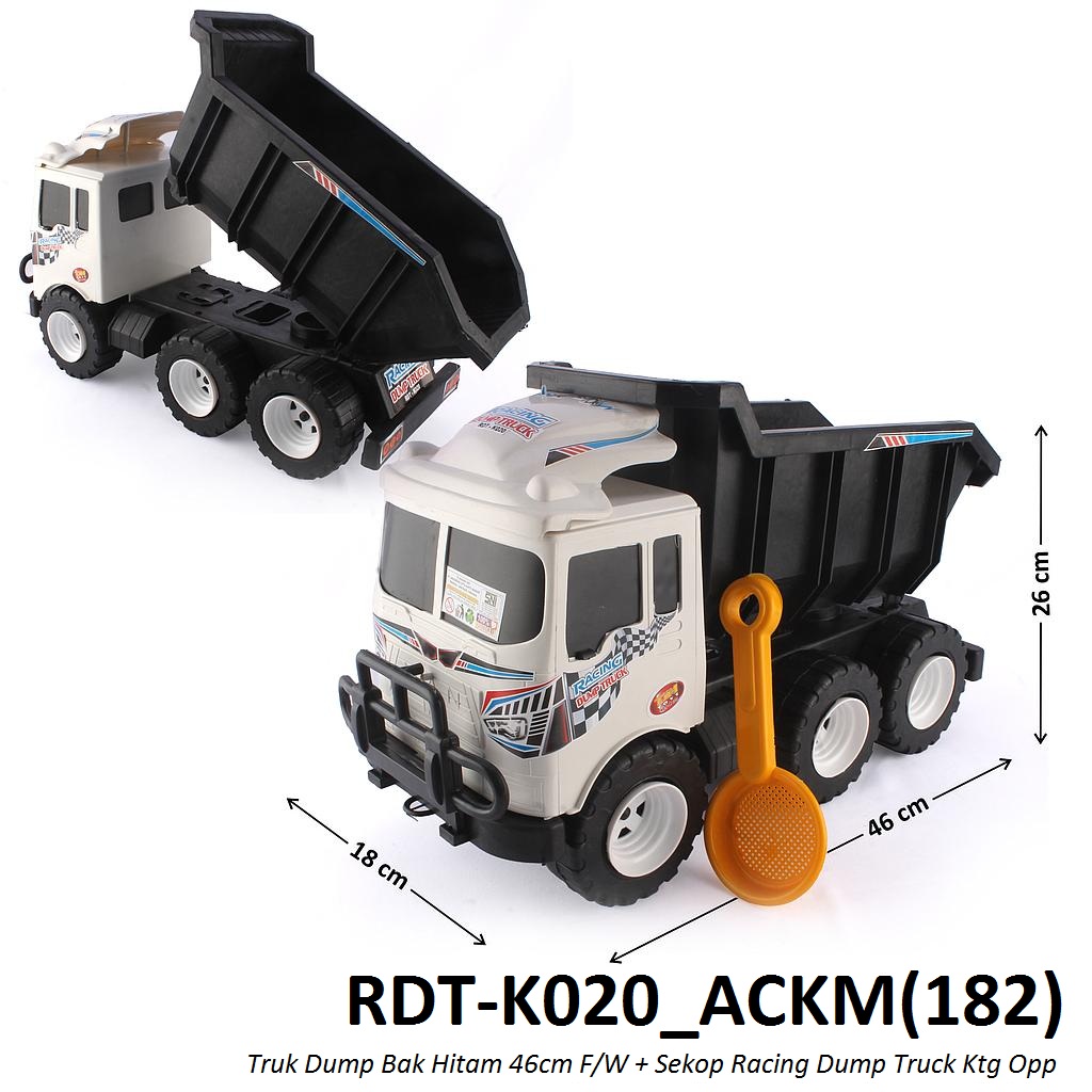 Truk Dump Tronton Bak Hitam 46 cm F/W + Sekop Racing Dump Truck Ktg Opp @8