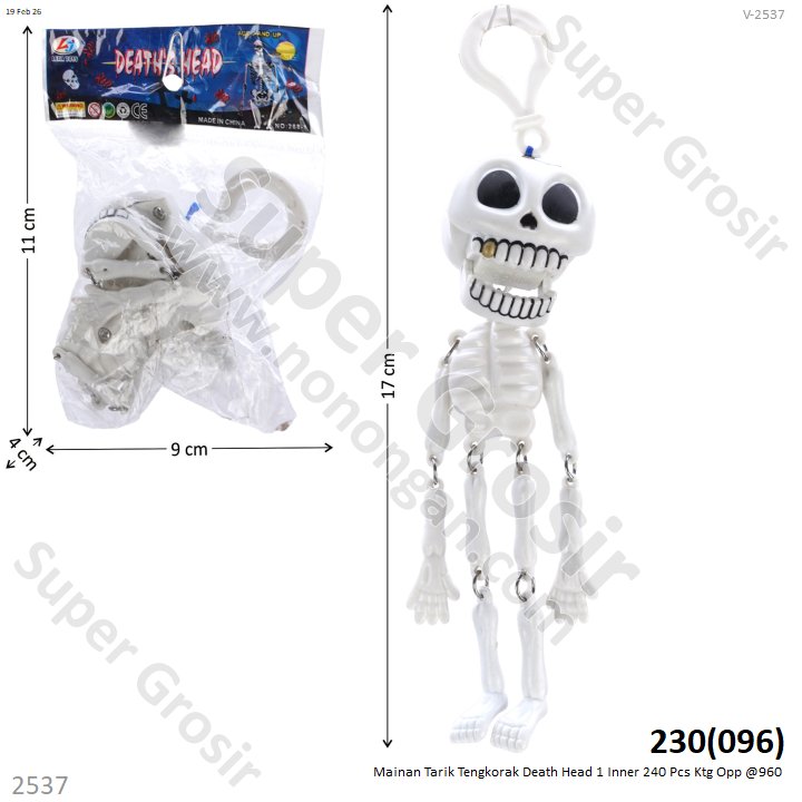 Mainan Tarik Tengkorak Death Head 1 Inner 240 Pcs Ktg Opp @960