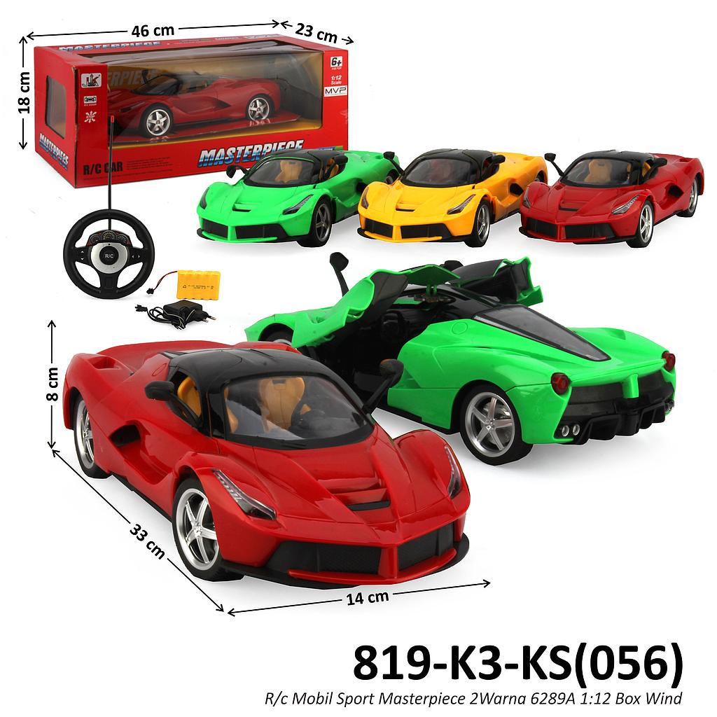 R/C Mobil Ferrari 1:12 Charge + Charger Lampu Buka Tutup Pintu Masterpiece 27MHz 5 Channel 6289A Box Window @13