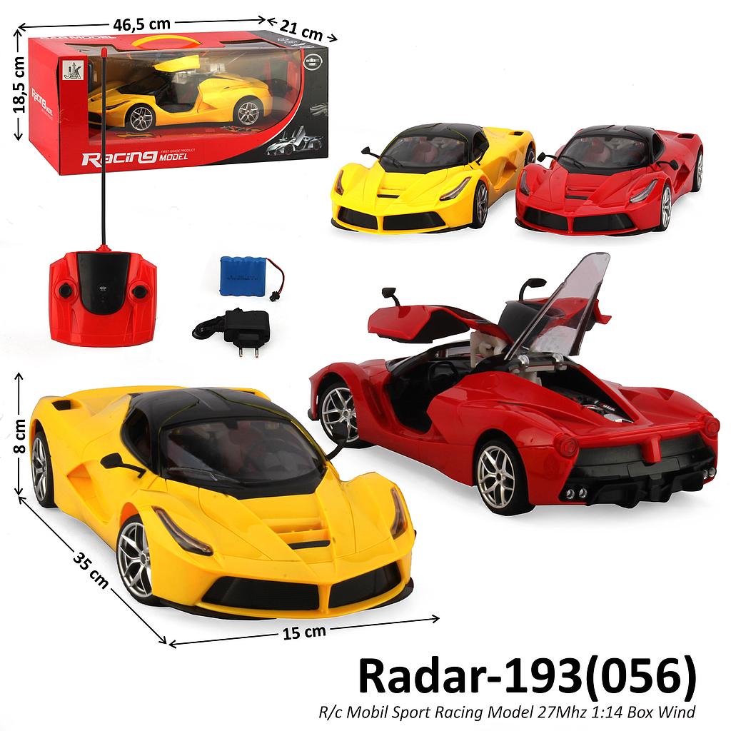 R/C Mobil Sedan Ferrari 1:14 Charge + Charger Racing Model 27 Mhz Box Window @16