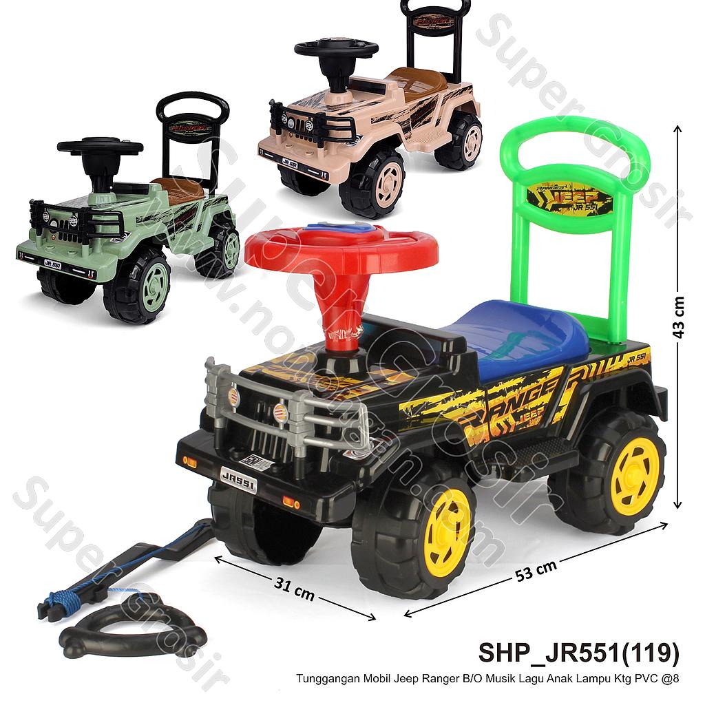 Tunggangan Mobil Jeep Ranger B/O Musik Lagu Anak Lampu Ktg PVC @8