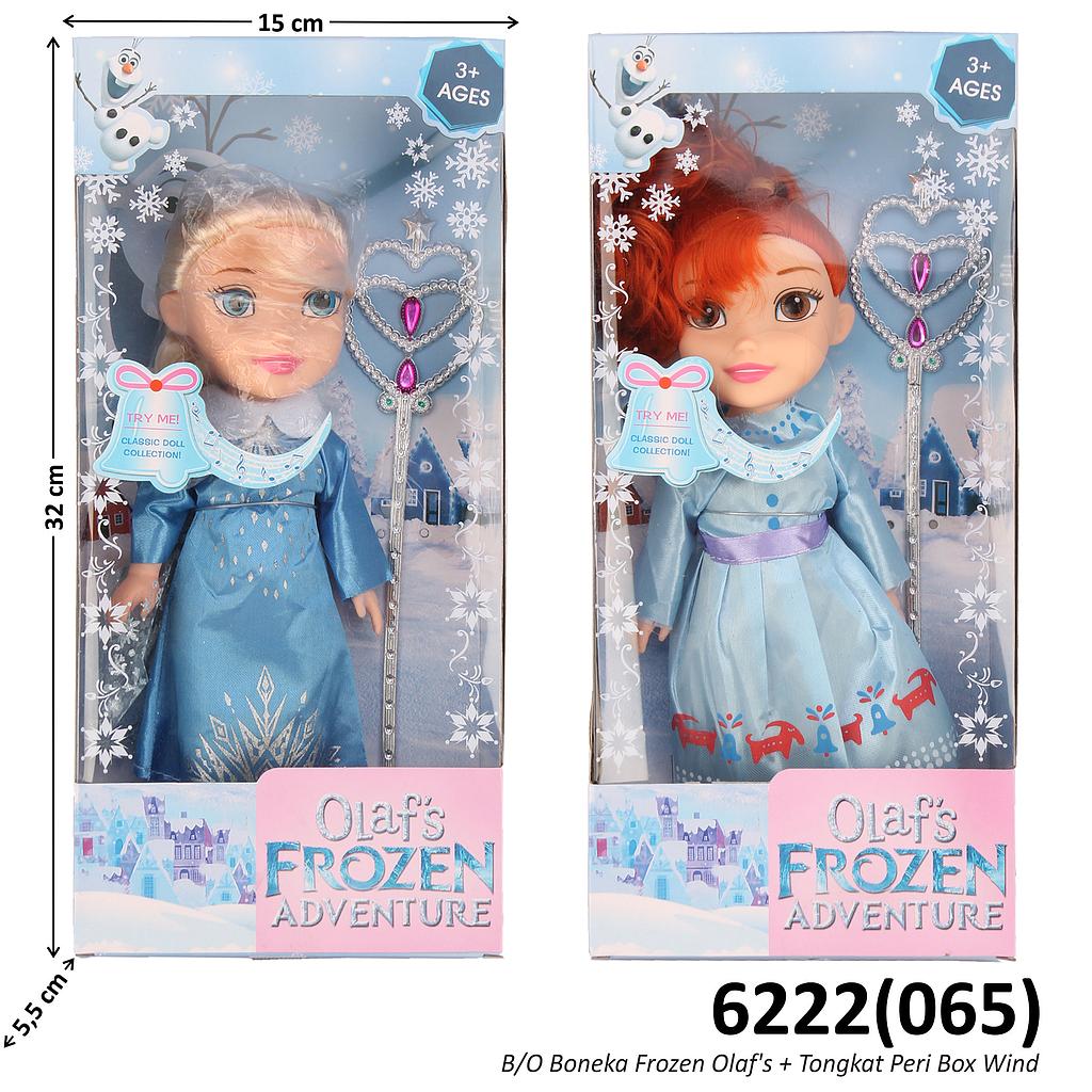 Boneka Frozen Anak + Acc B/O Musik Lampu Olaf's Frozen Adventure Box Window @96