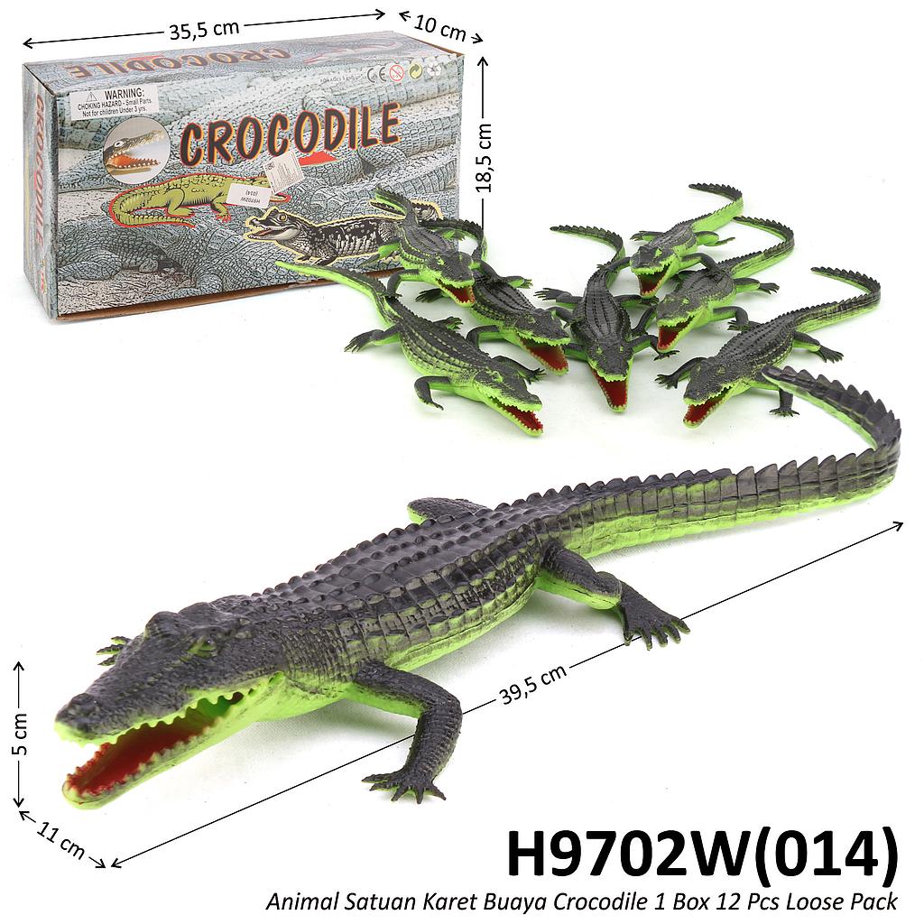 Hewan Buaya Karet 40 cm Crocodile 1 Box 12 Pcs Loose Pack @144